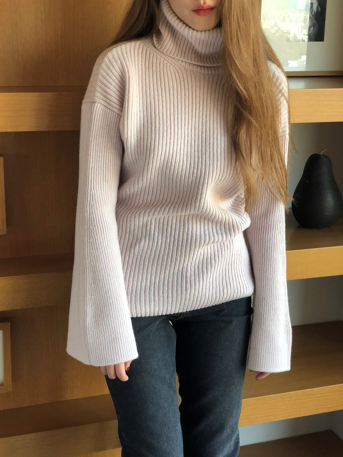 LAURA WOOL CASHMERE SWEATER (LIGHT PINK)
