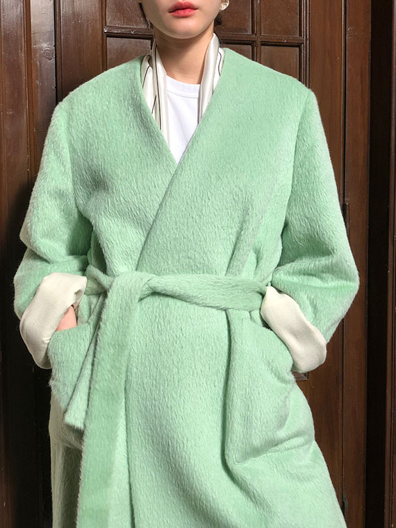 Milano alpaca-wool coat (Mint)