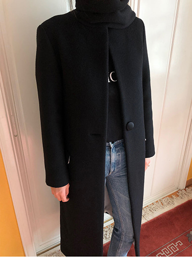 Cashmere-blend muffler coat