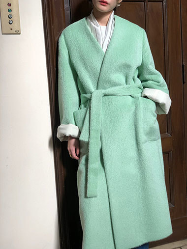 Milano alpaca-wool coat (Mint)