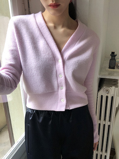 Cropped button cardigan