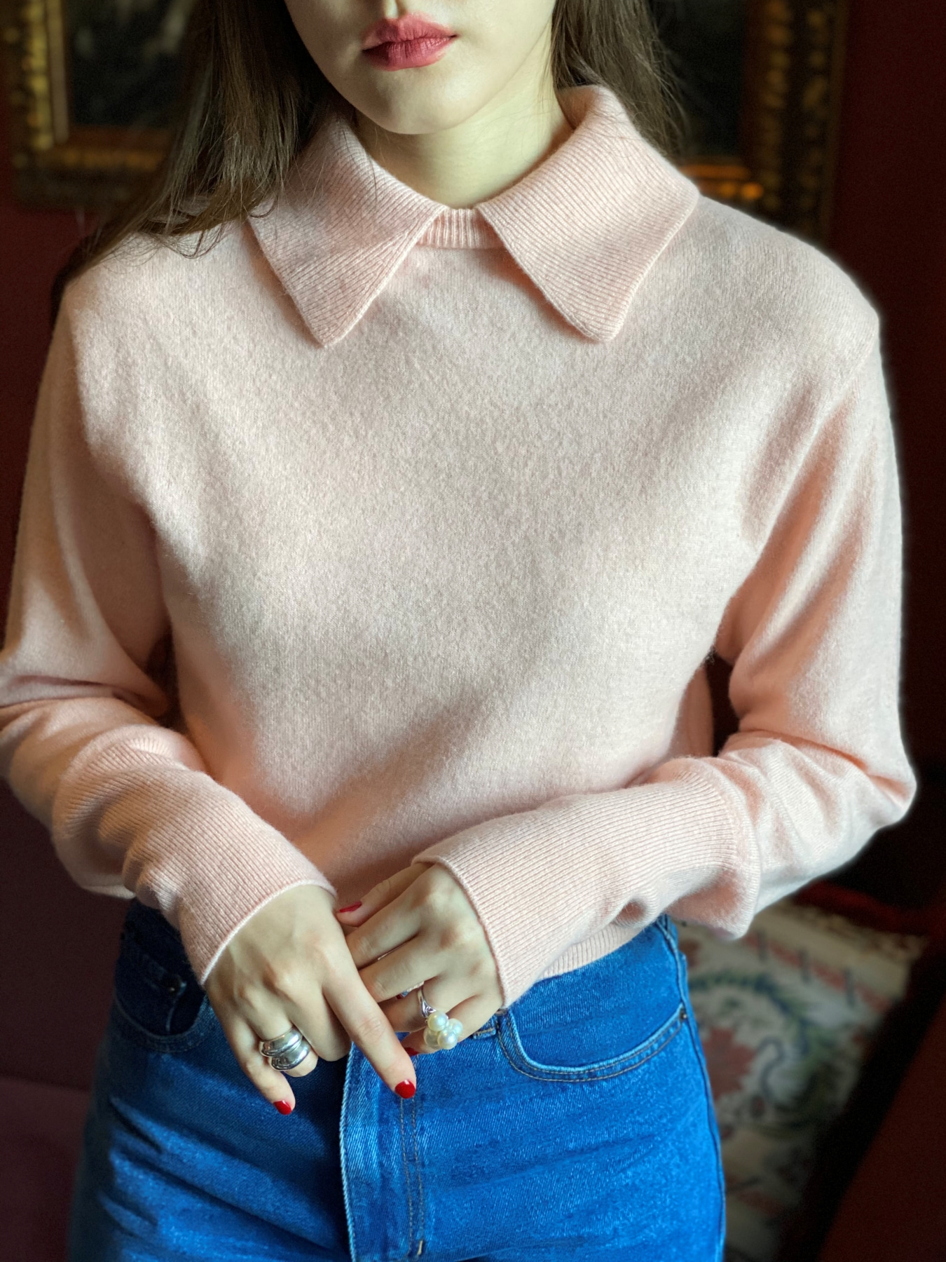 SOPHIE CASHMERE-BLEND SWEATER (2nd Re-ORDER PEACH)