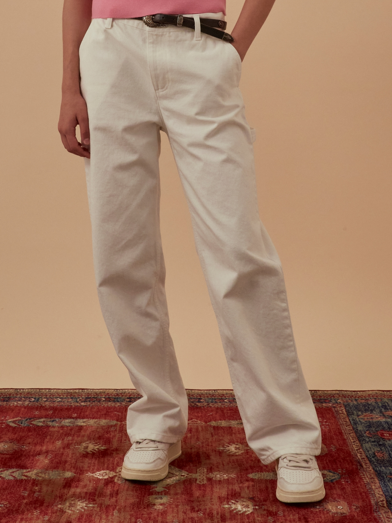 2ND / ROW MID-RISE JEANS WHITE